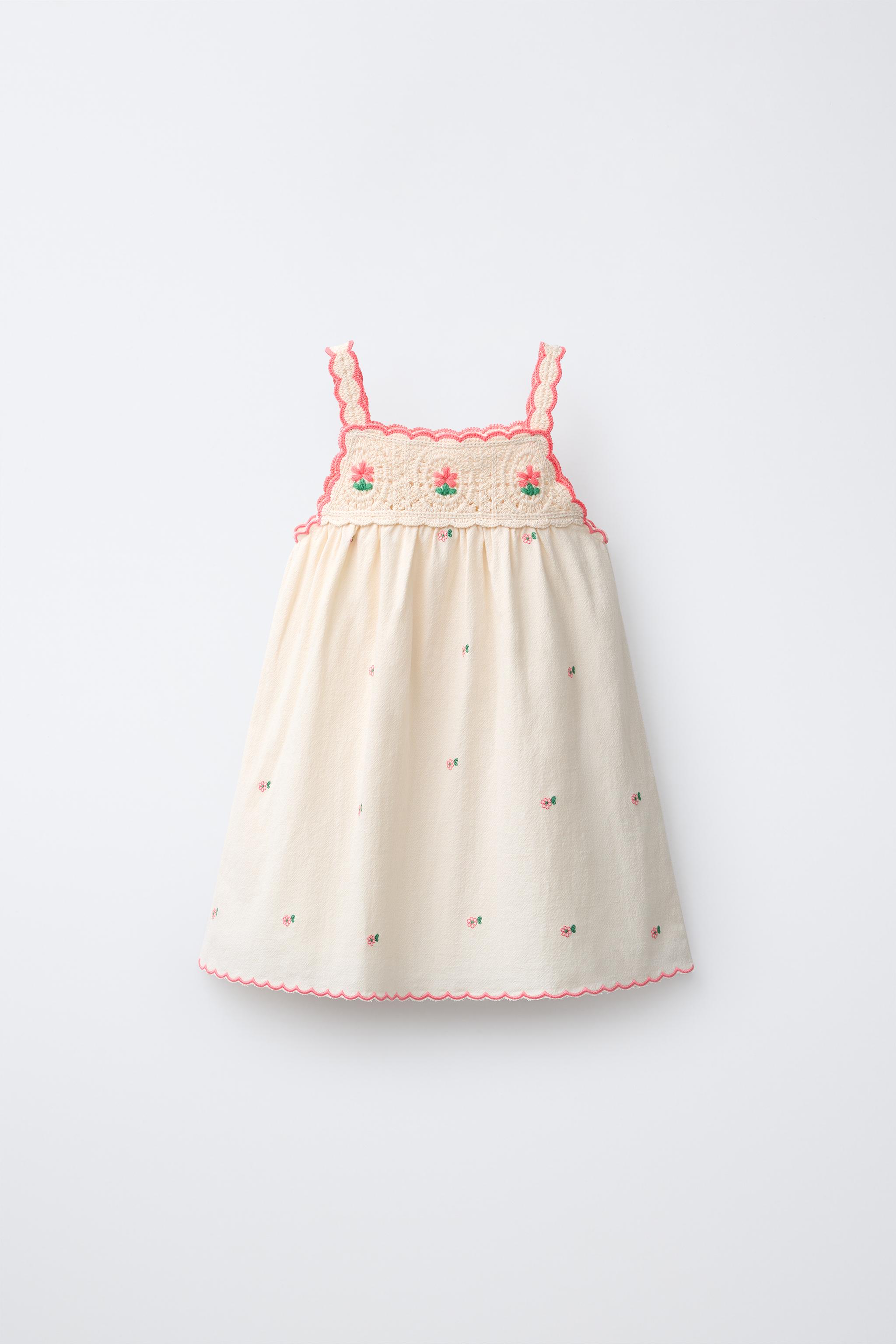 CROCHET KNIT COMBINATION DRESS